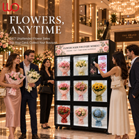 Distributeur automatique intelligent de fleurs à 8 compartiments avec réfrigération pour fleuristes, centres commerciaux et communautés