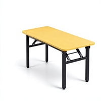 Table pliante épaissie en MDF, surface de travail stable, pliage facile, empilable, pour table de repas en plein air, pour événements, table portable