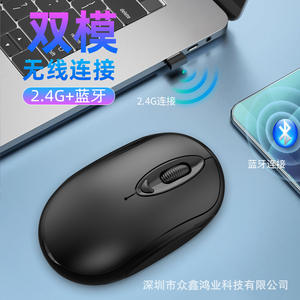 T6 เมาส์ไร้สายสีดำ 2.4G บลูทูธโฟโตอิเล็กทริค 4 ปุ่มการทำงานที่เงียบสงบสากลสำหรับแล็ปท็อป - Product Image 3