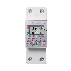 TUYA WiFi Smart Circuit Earth Leakage Over Under Voltage Protector Breaker Energy Power KWh Multi Function Meter