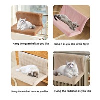Hamac pour chat à usage domestique, stable, sûr, toutes saisons, chaud en hiver, suspendu, amovible, lavable, pliable, en forme de L, lit pour chat en tissu