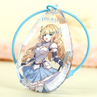 Porte-clés personnalisé en acrylique holographique anime pour promotion - Impression UV imperméable