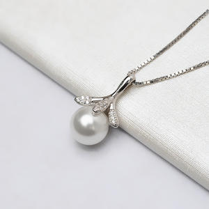 Collier pendentif en argent S925 pour femmes, accessoire de bijouterie DIY avec 10-12 perles incrustées, design de chapeau à cinq griffes, base creuse 736 - Product Image 1