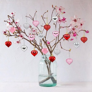 Colgante de Amor de 5.5cm, Bola de Plástico con Forma de Corazón Alienígena, 36 Piezas, Guirnalda de Luces, Decoración Navideña con Serigrafía - Product Image 1
