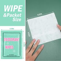 Lingettes déodorantes emballés individuellement lingettes anti-transpirantes jetables sans alcool lingettes pour le corps Mini sac à main essentiel frais parfumé