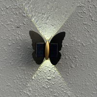 Applique Murale Solaire LED Étanche IP65, Éclairage Haut et Bas, pour Extérieur, Villa, Patio, Jardin, Décoration d'Halloween