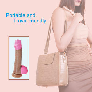 Vibratore a 7 Spinte con Texture Trasparente, Pene Telescopico per Punto G, Vibratore Silenzioso, Dildo Realistico per Donne - Product Image 2