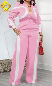 Tuta Intera Autunno Inverno con Patchwork Colorato, Zip e Maniche Lunghe, Stile Sportivo per Donne - Product Image 5