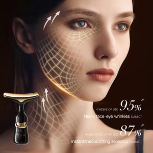 3 têtes usage domestique Instrument <span class=keywords><strong>de</strong></span> beauté électrique levage grain ridules Anti-rides Visage cou Yeux Masseur Soins <span class=keywords><strong>de</strong></span> la peau - Product Image 5