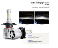 Système d'éclairage automatique super lumineux ampoule de phare LED de voiture H11 H7 H4 H13 9005/hb3 9006/hb4 72W ampoules LED automatiques phares S2