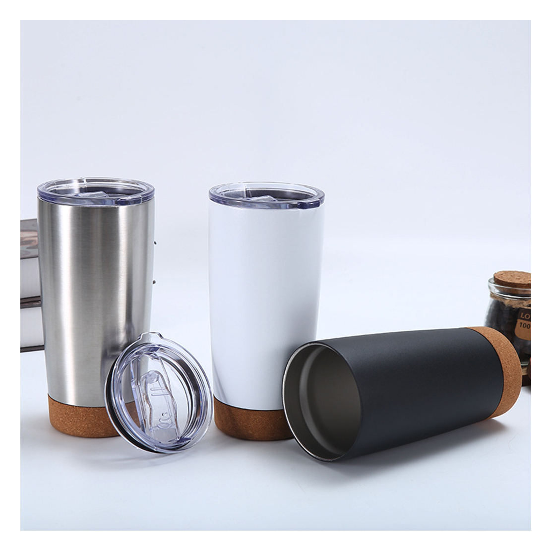 Copo Térmico para Viagem Parede Dupla em Aço Inox com Tampa Hermética