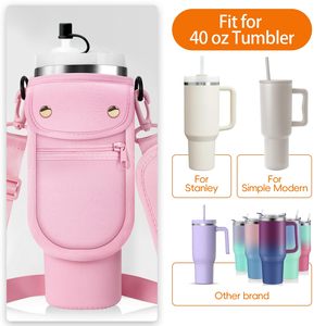 Bolsa Portabotellas con Bolsillo para Teléfono para Termos Stanley de 40/30 oz, Funda Aislante de Neopreno con 2 Bolsillos - Product Image 2