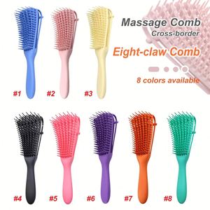 Personalized Custom Comb with Logo Plastic Octopus Hair Brush for Women's Professional Salon Straightener - Product Image 2