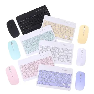 Hot Sales Multi-color Wireless Keyboard Mouse Combos Instruments with Candy Colors Outstanding Appearance