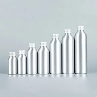 Bouteille en aluminium Bouteille de lotion Shampooing Huile essentielle Shampooing Sous Bouchons à vis s avec couvercles à vis Conteneur de parfum de voyage liquide