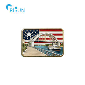 Souvenir personnalisé, chapeau de cowboy américain, carte du Texas, drapeau, aimant de réfrigérateur, épingle à revers, badge, broche, épingle en émail personnalisée du Texas - Product Image 2