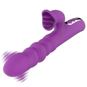 G-Punkt Zunge lecken Dildo Vibrator Zunge lecken einziehbare Vibrator Anal Zunge Penis Vibrator Sexspielzeug für Frauen