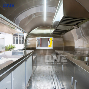 Chariot à café, chariot à pizza, chariot à frites, mini-remorque alimentaire mobile en aluminium et fibre de verre - Product Image 4