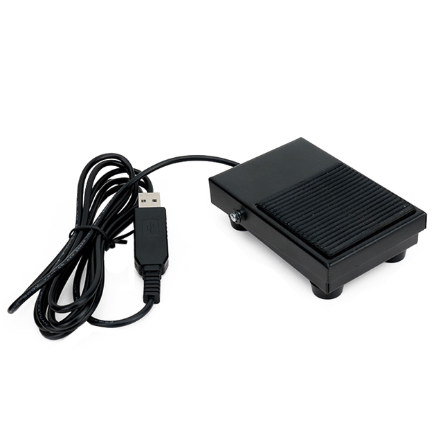 USB ABS Foot Switch Programmable Gaming Office Custom Macro Pedal with LED Flash 12V 1A for PC Laptop