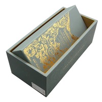 Nouvelle conception de boîte à vin en carton kraft recyclable avec broderie et gaufrage brillant, rechargeable, pour l'emballage cadeau et l'expédition