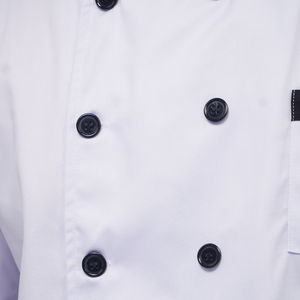 Ensemble uniforme de chef durable avec tablier, veste à manches longues pour restaurant et cuisine - Product Image 6