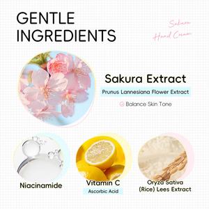 Crème pour les mains LAIKOU 30g avec vitamine C, crème hydratante pour les mains au sakura du Japon, pour une peau lisse, rafraîchissante et éclatante - Product Image 3
