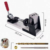Kit de gabarit pour trous de poche, localisateur d'ouvertures obliques pour le travail du bois, ensemble de guides de perçage à angle de 15 degrés, perforateur de trous, outils de menuiserie DIY