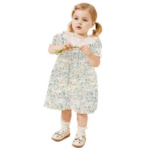 Exfacory Price vestiti Casual per bambine e bambine vestito Smocked 1-6 anni per bambini Girs abiti estivi a maniche corte - Product Image 1