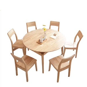 Extendable Solid Wood Dining <strong>Table</strong>, Square to Round Convertible <strong>Butterfly</strong> Leaf <strong>Table</strong>, <strong>Folding</strong> Household Dining <strong>Table</strong> With <strong>Chairs</strong> - Product Image 6