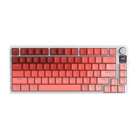 Keyboard Gaming Mekanik Nirkabel 3 Mode Qwerty Fashion Warna-warni Switch Coklat RGB yang Dapat Diganti Keyboard Gamer Isi Ulang Teclado