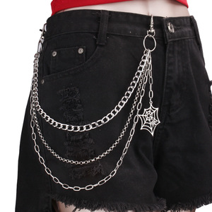 Cadena de cintura metálica de varias capas estilo telaraña Yueli, estilo hip hop, punk, gótico, para fiestas, accesorio de moda. - Product Image 2