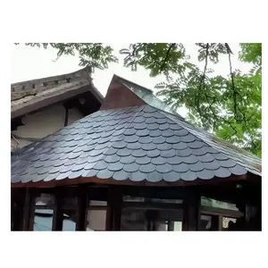 Square Black Slate Roofing Tiles for Building Material