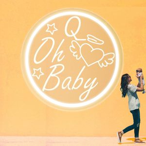 Iluminación de neón LED personalizada Ohbaby para habitaciones de niños y bodas luces de ambiente púrpura para decoración del hogar, eventos y fiestas - Product Image 1