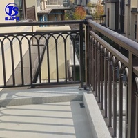 Pagar dan Pegangan Balkon/Tangga Aluminium, Kit Rel Dek Aluminium Hitam Matte 6 Kaki X 36 Kaki X 8 Kaki X 42 Inci