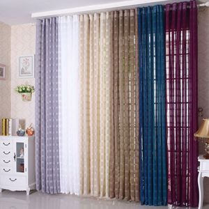 Rideaux en lin rayés transparents, panneaux pour chambre à coucher, Voile léger, œillets de fenêtre, vente en gros, 1 pièce - Product Image 2