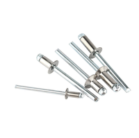 Mandrin de traction en acier inoxydable, classe 10 11 A2-70 A4 AISI Break, tête fraisée CSK, extrémité ouverte, Rivet aveugle DIN 7337