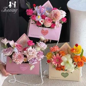 Scatola per Fiori Stile Instagram, Confezione per Lettera d'Amore, <span class=keywords><strong>Cartone</strong></span> Bianco Fai-da-Te per San Valentino - Product Image 2