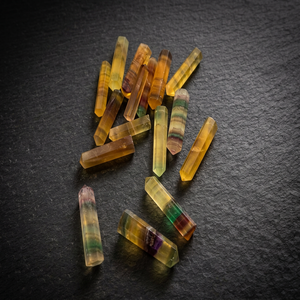 Punta di Cristallo di Agata Gialla Naturale all'Ingrosso, Doppia Punta a Matita, <span class=keywords><strong>Pietra</strong></span> Curativa Artigianale Semipreziosa, 35mm, Fatta a Mano, Nuova Era - Product Image 3