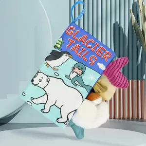 Stimulus Tactiele Stereoscopische Kleine Dierentuin Staarten Doek Boeken Puzzel Cartoon Detectives Puzzelboek Voor Baby 'S