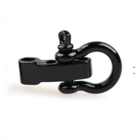 Fermoir à manille Paracord noir en acier inoxydable 304 avec goupille à vis
