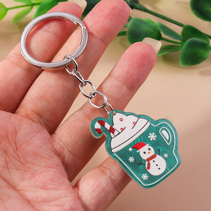 Porte-clés de Noël tendance Wenys, motif bonhomme de neige et renne, bâton de marche simple, glace, <span class=keywords><strong>champagne</strong></span> - Product Image 6