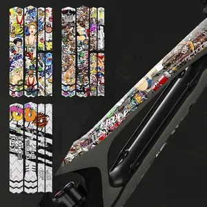 Colorful Patterns TPU Scratch-Resistant Bicycle Sticker Frame Protector Anti-Skid Cycle Guard Frame Cover MTB Road Bike Sticker