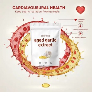 Odorless Aged Garlic Extract Natural Softgel Capsules 300 Count Heart Health Supplement Lower Blood Pressure <strong>Cholesterol</strong> Immune - Product Image 5