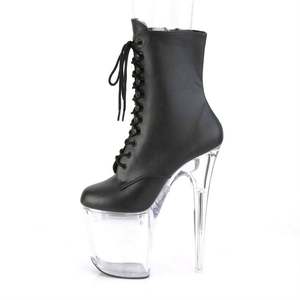 Botas de bailarina exóticas de punta redonda para club nocturno de Stripper para mujer, zapatos de baile en barra con plataforma y tacones finos, <span class=keywords><strong>pasarela</strong></span> de gran tamaño - Product Image 6