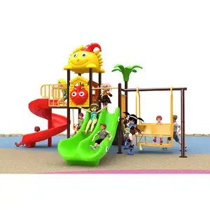 Kindergarten colorido crianças ao ar livre pequeno plástico Slide Playground equipamentos conjunto berçário entretenimento ao ar livre equipamentos