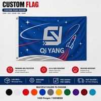 Drapeau personnalisé 90x150cm 100% polyester, impression numérique double face, anti-plis, avec logo pour mât en aluminium, idéal pour événements extérieurs