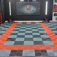 Dalles de garage modulaires rigides en PP, antidérapantes, étanches, système de fixation par clic, pour usage intérieur, detailing automobile, finition unie