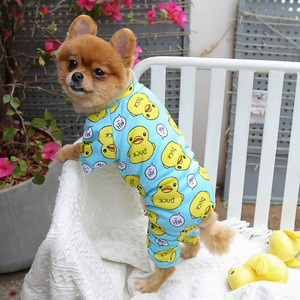 Shine And Shine Pet Dog <b>Cat</b> Duck Cartoon Pajamas Spring Four-Legged <b>Clothes</b> Base Layer Outfits - Product Image 3