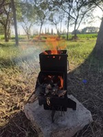 Réchaud à bois portable pliable en aluminium, réchaud fusée écologique pour camping en plein air, pique-nique, voyage, cuisine en voiture