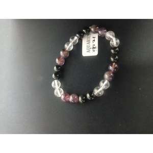 Wholesale 8mm Fashion Fine Jewelry Natural Stone Black clear Quartz Amethyst <b>Crystal</b> <b>Bracelets</b> for Gift Handmade bulk product - Product Image 5
